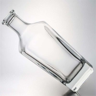Bouteille en verre carré unique pour le whisky, la vodka, la tequila, le gin, le rhum, le liège inclus