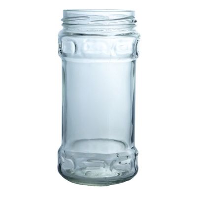 Produit de qualité alimentaire verre rond clair pot de miel à vis pour vos besoins uniques
