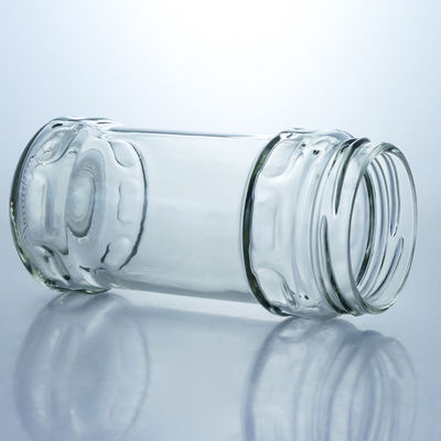 Produit de qualité alimentaire verre rond clair pot de miel à vis pour vos besoins uniques