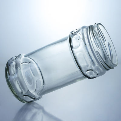 Produit de qualité alimentaire verre rond clair pot de miel à vis pour vos besoins uniques