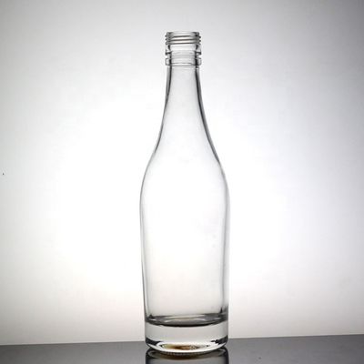 Bouteille de jus de pomme transparente en forme de 500 ml Bouteille en verre de silex avec bouchon en plastique