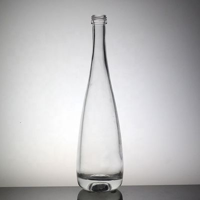 Bouteille de jus de pomme transparente en forme de 500 ml Bouteille en verre de silex avec bouchon en plastique