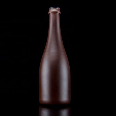 Bouteille de champagne de 500 ml avec finition mate Collier en verre revêtu de cuivre