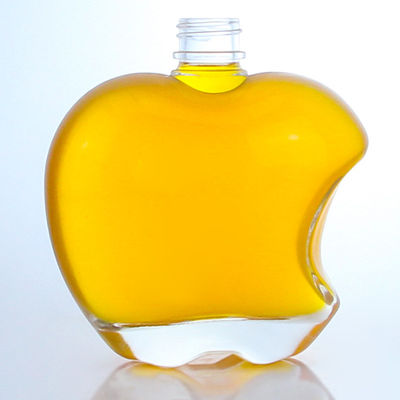 Bouteille en verre en forme de pomme à capuche personnalisée pour vodka tequila whisky en verre super flint