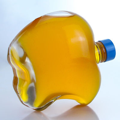 Bouteille en verre en forme de pomme à capuche personnalisée pour vodka tequila whisky en verre super flint