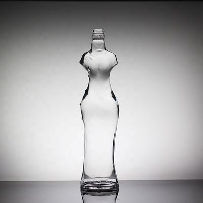 Bouteille en forme de corps féminin sexy Bouteille en verre unique avec un bouchon de couronne