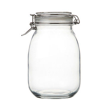 Matériau du collier Verre 100 ml 240 ml 300 ml 500 ml bocaux de confiture de fruits avec couvercles métalliques