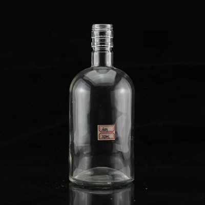 Bouteille en verre industrielle de 700 ml pour l'industrie des boissons en forme de pouce