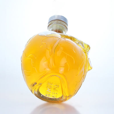 Bouteille en verre en forme de cœur, claire ou personnalisée, pour les boissons