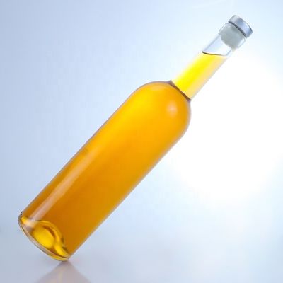Bouteille en verre personnalisée pour 750 ml de verre à coude long clair Flint Gin Rum Champagne Liquor