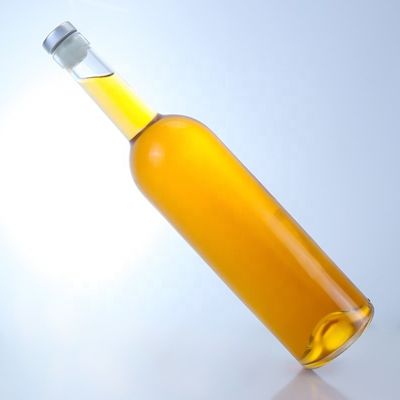 Bouteille en verre personnalisée pour 750 ml de verre à coude long clair Flint Gin Rum Champagne Liquor