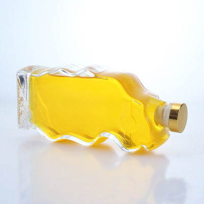 Bouteille en verre de forme spéciale transparente ou personnalisée pour le whisky vodka brandy