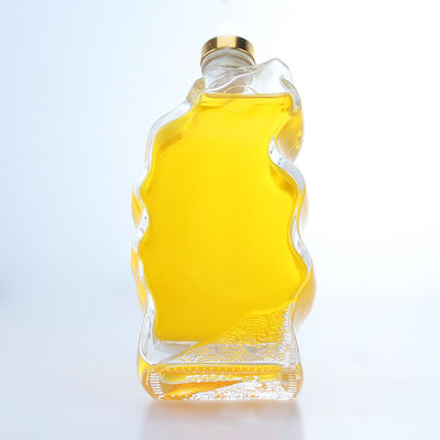 Bouteille en verre de forme spéciale transparente ou personnalisée pour le whisky vodka brandy