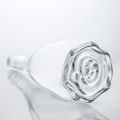 Whisky Gin Rum Vodka Collier en verre Gravé Bouteille ronde d'alcool avec bouchon personnalisé