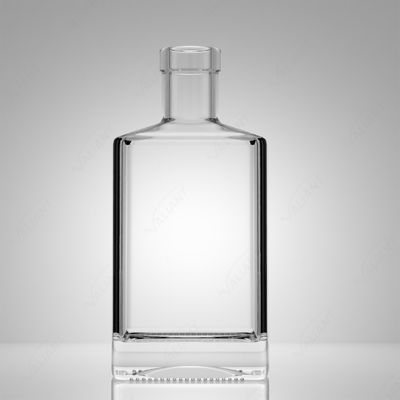 Bouteille en verre carré de 50 ml pour whisky Gin Rum à capuche personnalisée et bouchon de liège inclus