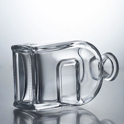 Bouteille en verre Squircle personnalisée pour le gin, le rhum, le cognac, la vodka et le bouchon de liège