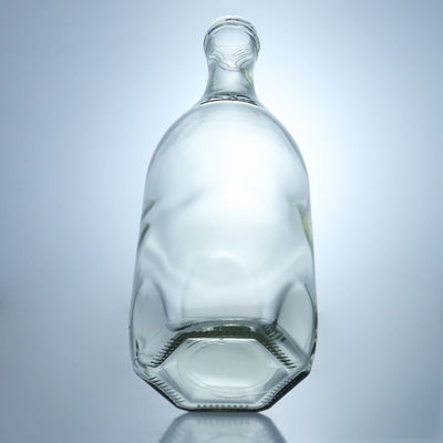 Bouteille en verre à visque, whisky, gin, rhum et boissons industrielles à vis de type liège