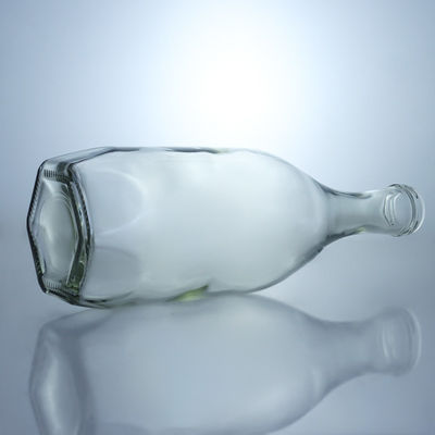 Bouteille en verre à visque, whisky, gin, rhum et boissons industrielles à vis de type liège
