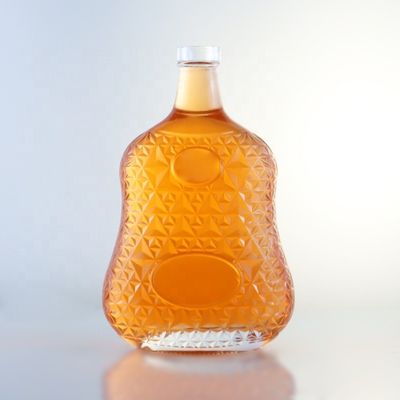 2023 Bouteille transparente Bouteilles en verre de boissons avec matériau de base congelé Logo personnalisé