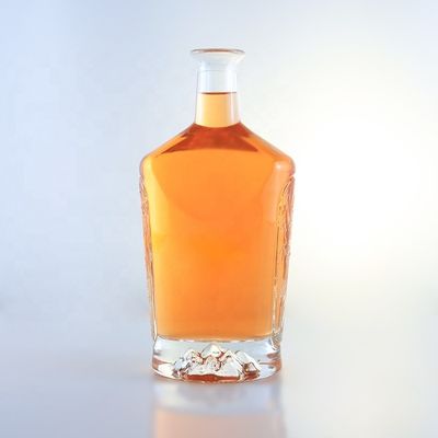 2023 Bouteille transparente Bouteilles en verre de boissons avec matériau de base congelé Logo personnalisé
