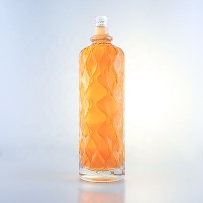 Bouteilles d'eau en verre de liqueur transparentes personnalisées avec type de scellé unique