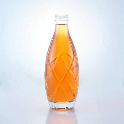 Bouteilles d'eau en verre de liqueur transparentes personnalisées avec type de scellé unique