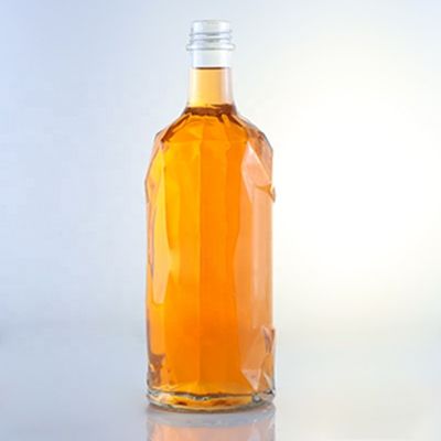 Bouteilles d'eau en verre de liqueur transparentes personnalisées avec type de scellé unique
