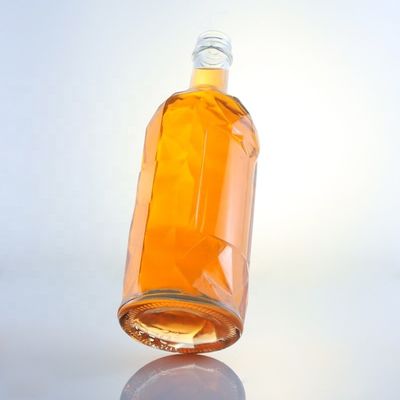 Bouteilles d'eau en verre de liqueur transparentes personnalisées avec type de scellé unique
