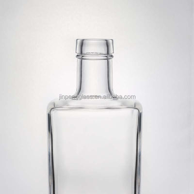 Collier en verre Gin carré Whiskey Rum Vin Vodka Bouteille 750 ml avec liège synthétique