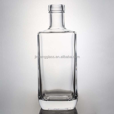 Collier en verre Gin carré Whiskey Rum Vin Vodka Bouteille 750 ml avec liège synthétique