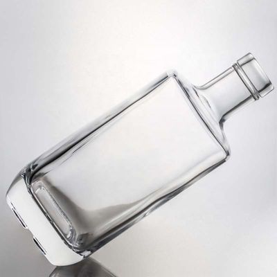 Collier en verre Gin carré Whiskey Rum Vin Vodka Bouteille 750 ml avec liège synthétique