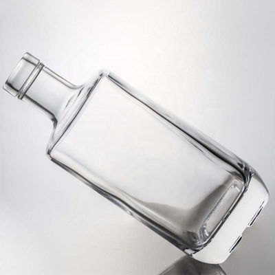 Collier en verre Gin carré Whiskey Rum Vin Vodka Bouteille 750 ml avec liège synthétique