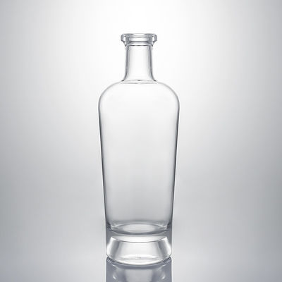 Bouteille en verre de whisky Gin Rum Super Flint avec collier en verre personnalisé et bouchon de liège