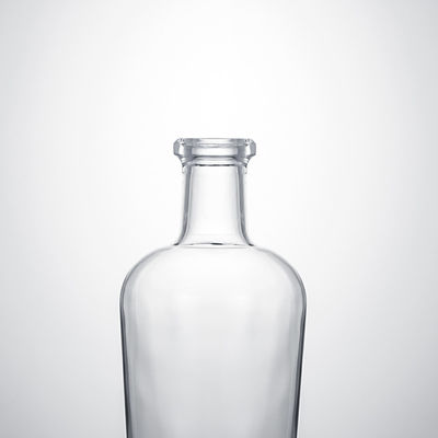 Bouteille en verre de whisky Gin Rum Super Flint avec collier en verre personnalisé et bouchon de liège