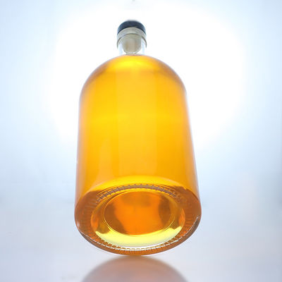 Logo personnalisé Bouteille en verre à vis de grande capacité pour whisky Vodka Tequila Gin Rum