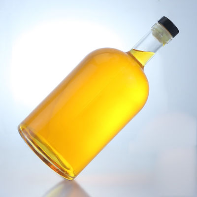 Logo personnalisé Bouteille en verre à vis de grande capacité pour whisky Vodka Tequila Gin Rum