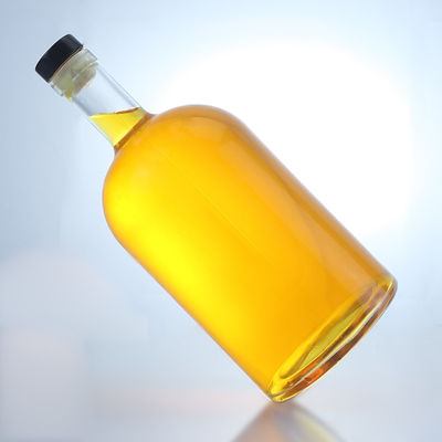 Logo personnalisé Bouteille en verre à vis de grande capacité pour whisky Vodka Tequila Gin Rum