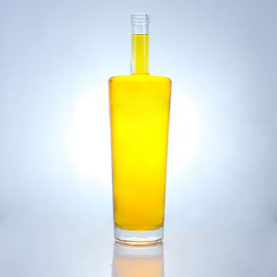 Bouteille en verre de 750 ml de qualité alimentaire pour le rhum, la vodka, le whisky, le tequila, le gin, le super-flin