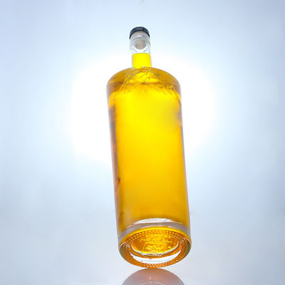 Bouteille en verre de 750 ml de qualité alimentaire pour le rhum, la vodka, le whisky, le tequila, le gin, le super-flin