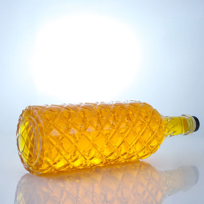 Collier en verre Super Flint Rum gravé Vodka Whisky Tequila Bouteille de gin avec liège