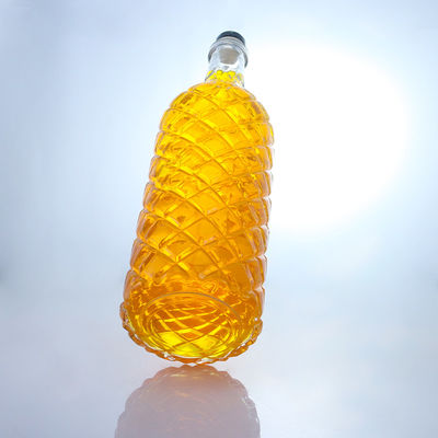 Collier en verre Super Flint Rum gravé Vodka Whisky Tequila Bouteille de gin avec liège