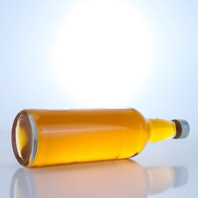 Bouteille en verre de 750 ml personnalisée avec conception de cou unique et type d'étanchéité en liège