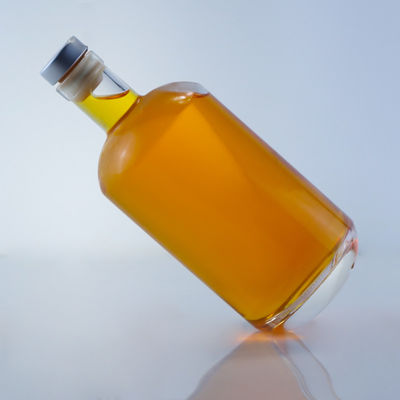 Whisky Gin Rum Vodka Bouteille de liqueur 750 ml classique verre rond avec bouchon de liège