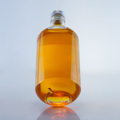 Whisky Gin Rum Vodka Bouteille de liqueur 750 ml classique verre rond avec bouchon de liège