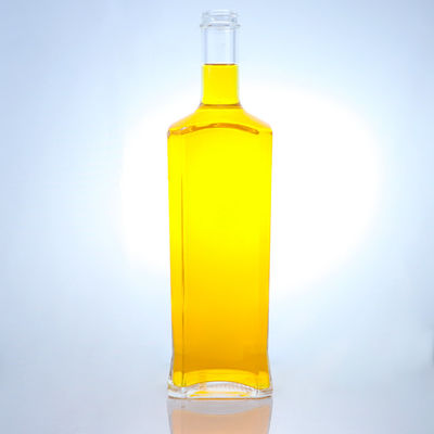 Bouteille en verre faite de collier clair ou personnalisé pour le rhum, la vodka, le whisky, le tequila et le gin