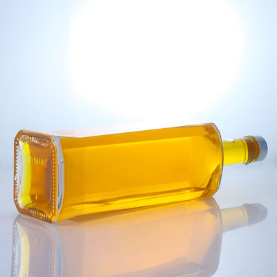 Bouteille en verre faite de collier clair ou personnalisé pour le rhum, la vodka, le whisky, le tequila et le gin