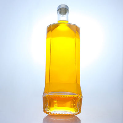 Bouteille en verre faite de collier clair ou personnalisé pour le rhum, la vodka, le whisky, le tequila et le gin