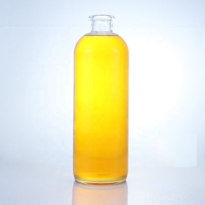 Bouteille en verre de forme ronde pour le rhum, la vodka, le whisky, la tequila et le gin