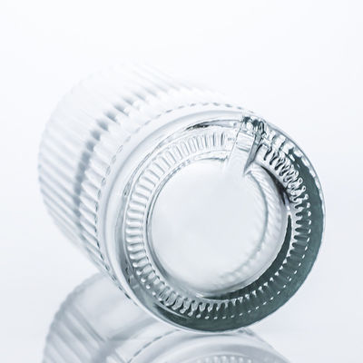 Bouteille en verre transparent lourd pour brandy whisky gin en forme personnalisée avec plafond de liège gravé