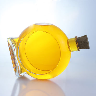 Matériau Super Flint Forme plate Rhum Vodka Whisky Tequila Gin Bouteille en verre avec liège